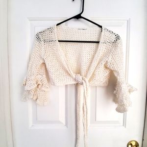 Vintage Cream Crochet Top